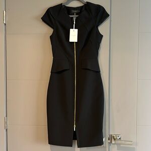 BNWT Ted Baker Black Pencil Dress Size 1 Or 00 US